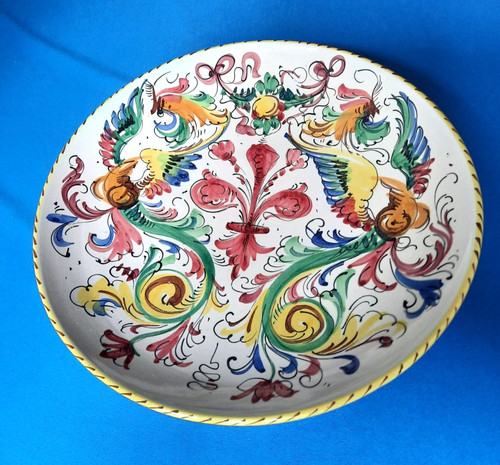 Vintage hand painted italian - painted,