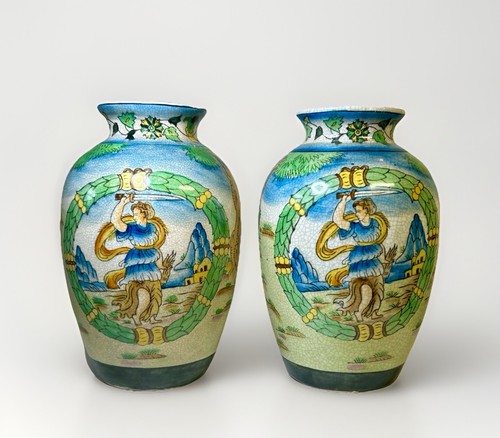 Coppia vasi vintage metà - vasi,