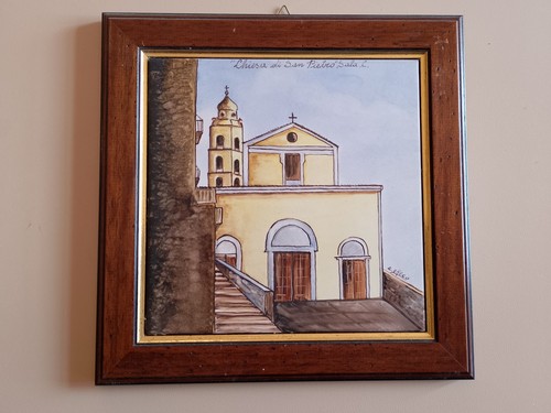 Quadro con maiolica dipinta - quadro,