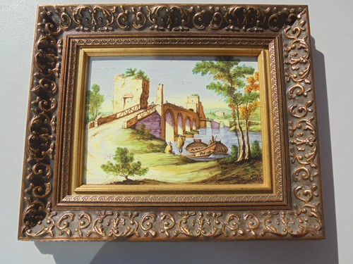 Targa maiolica vintage - maiolica, hp