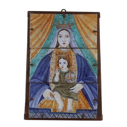 Quadro antico maiolica legno - quadro,