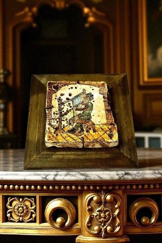 Quadro maiolica tessitore - maiolica,