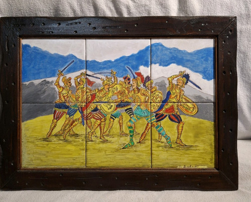 Quadro ceramica dipinto - quadro,