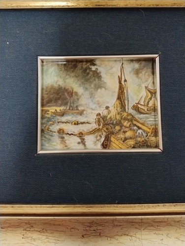 Pescatori quadro maiolica - pescatori,